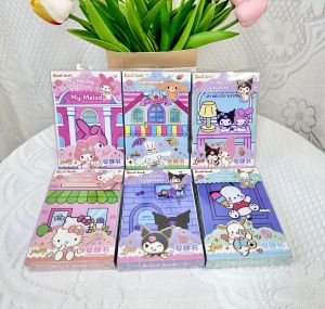 12pcs Sanrio DIY Toy Book Melody Kuromi Decompressed Quiet Book Handmade Changing Material Set Novelty Childrens Day Gift