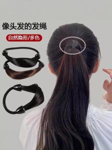 Dây Buộc Tóc Giả Cao Cấp Mới 2024 Dây Buộc Tóc Đuôi Ngựa Cho Phụ Nữ Phụ Kiện Tóc Cho Người Lớn Dây Buộc Tóc Bằng Cao Su Dây Buộc Tóc