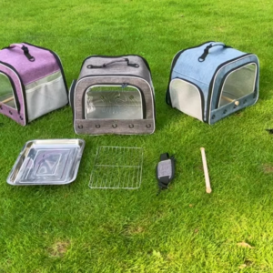 Bird Travel Carrier Cage for Large Size Parrot Parrot bag，bird travel cage，Portable Bag with Metal Tray and Grate to Carry and Transport Medium and Large Birds Like African Grey Long Tail Cockatiel and Parrot