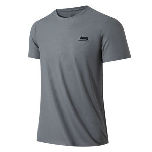 จี๊ป | เสื้อยืดคอกลมแขนสั้นผู้ชาย Jeep Outdoor ฤดูร้อน 2024 เสื้อผ้ากีฬาคอตตอนระบายอากาศได้ดี แห้งเร็ว ทนทานต่อการสึกหรอ ระบายเหงื่อได้ดี