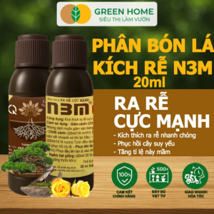 5 Chai Phân Bón Lá N3M GreenHome Chai 20ml  Ra Rễ Cực Mạnh Dùng Chiết Cành Ngâm Giống Hiệu Quả Cao