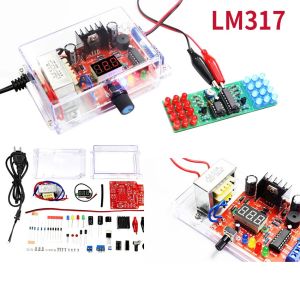 Adjustable Power Supply Diy Electronic Kit Set LM317 220V TO DC1.25-12V Voltmeter Welding Training