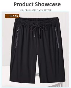 High-End Elastic Mens Five-Quarter Shorts Summer Casual Thin Cotton Straight Leg Loose Fit Home Wear Youth Fashion Trendy Colors