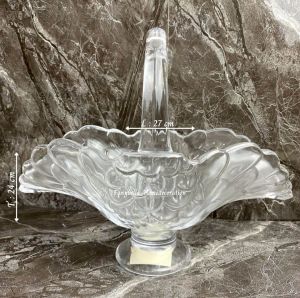 Keranjang Permen Kristal Kaca Candy Jar Mewah Import Souvenir Dekorasi Rumah