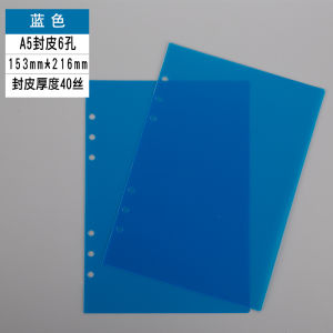 ปกอุปกรณ์งานเขียนแบบพลาสติกสีสันสดใสสำหรับเล่ม A5 ปกป้องรู 6 เล่ม B5 กล่องด้านนอกแบบมีช่อง