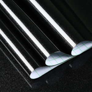 「Self-Adhesive Waterproof Vinyl Wallpaper」High-Gloss Black PVC Film for Kitchen Cabinets Stove Backsplash Bathroom - Heat & Oi