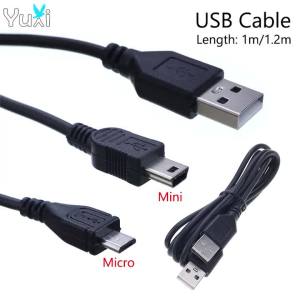 YuXi 1 Piece Micro Mini USB Charging Cable USB 2.0 Male To Male Data Charger Line For Mobile Phone Hard Disk Drive Camera