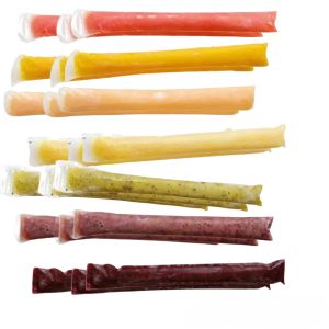 20 Pieces Self Sealing Popsicle Bags Reusable Leakproof Ice Cream Molds Clear Homemade Fruit Freezer Snacks Cake Candy Storage
