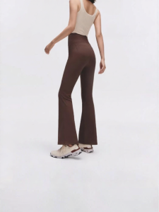 Beneunder | High Waist Yoga Pants Womens Early Autumn Fleece Lined Flared Sun Protection Sharkskin Pants Casual Outerwear Trousers