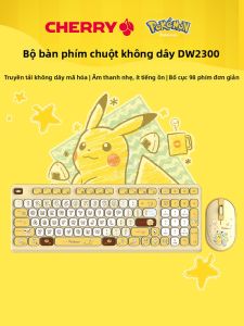 Cherry | Pikachu Co-branded Wireless Quiet Keyboard Mouse Set
