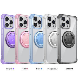 Magnetic Ring Stand Case For Samsung Galaxy S25 / S25+ / S25 Ultra Drop Protection Transparent MagSafe Case