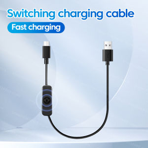 USB to Type C Charging Cable With Switch ON/OFF Cable USB to C Power Switch Cable Extension Cables for Phone LED USB Fan etc