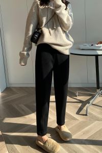 Fleece-lined Thickened Casual Sweatpants Female Winter Cotton Pants Loose Slimming Harem Pants Soft Heattech Baggy Pants Skinny Pants