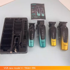 VGR V-996 & V-196 Mens Professional Hair Clipper Gradient Metal Body DLC Coated Blades Wireless Hair Clipper 7000 RPM High-Speed Hair Clipper