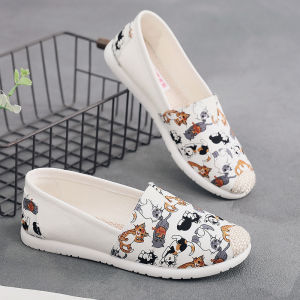JIFANPAUL | Breathable Soft Sole Easy-on Flat Canvas Shoes