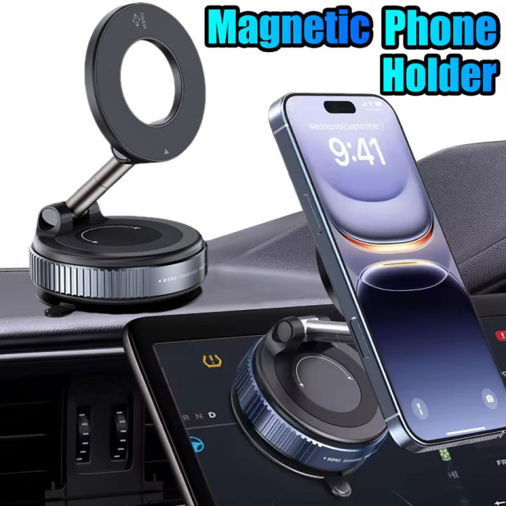 360° Rotation Vacuum Magnetic Suction Cup Phone Holder Double