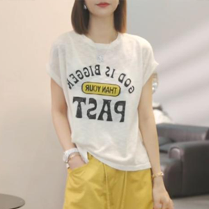 Shalldoer | Fashionable Sportswear Set Womens Summer Korean Style Letter Print Short Sleeve T-Shirt Straight Casual Pants Two-Piece Suit