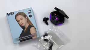 AKABEILA  ชุดหูฟังบลูทูธสำหรับเล่นเกม T33 หูฟังอินเอียร์  ไม่มีความล่าช้า 360° เสียงรอบทิศทาง หูฟังลดเสียงรบกวน การวางตำแหน่งเสียง