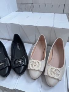 [Hàng sẵn Fullbox] 669-40 Giày búp bê nữ Giày Ball mũi nhọn cao cấp logo G siêu xinh xắn🎀❤