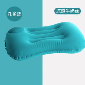 MUJU Travel Inflatable Foldable Pressure Relief Long Distance Lumbar Support Outdoor Sleeping Pillow for Car Use