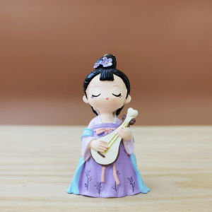 Mini Ancient Chinese Girl Figure Doll Hanfu Costume Creative Home Decorative Ornaments Gift for Colleagues Bedroom Decoration