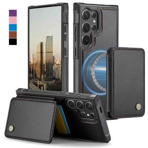 Ví Trường Hợp Đối Với iPhone 17 Pro Max Air 16 15 14 13 Tương Thích Với Magsafe Cho nam nữ 2 Trong 1 Có Thể Tháo Rời điện thoại nam châm Trường Hợp Với đồ đựng thẻ Chân Đế RFID Chặn Đối Với iPhone 17 Pro Max Màu Đen