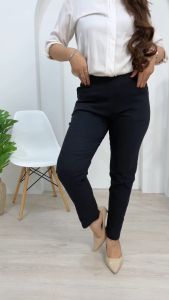 Office Pants Bahan Soft Jeans Streach Melar Elastis Celana Wanita Kerja Panjang Warna Hitam