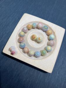 Alashan Agate Planet Meteorite Oil Painting Caramel Magic Color Bracelet Carrying Strap DIY