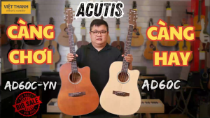Đàn Guitar Acutis AD60C — Có khuyết size 41 mặt trên gỗ nguyên tấm Solid Spruce hoàn thiện mờ