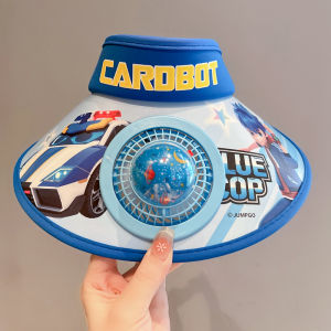 เด็กพัดลมติดตั้งหมวกเด็กฤดูร้อนฤดูใบไม้ผลิใหม่บางเด็ก เด็กผู้หญิง หมวกป้องกันแสงแดดเปิดด้านบนหมวกพลังงานแสงอาทิตย์ สไตล์เกาหลี