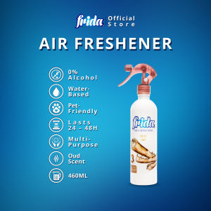 Frida 48H Air Freshener Oud [460ml] 0% Alcohol Pet-Friendly Tahan Lama Multipurpose Water-base