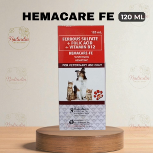 HEMACARE FE (Ferrous Sulfate + Folic Acid + Vit B12) 120mL for Pets