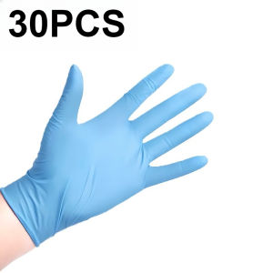 30/60/90PCS Disposable Blue Nitrile Gloves Pet Bathing Gloves Hairdressing Convenient for Household Cleaning Disposable Tools