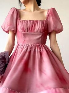 Váy Thiết Kế Dáng Ngắn Tay Lồng Đen - VH111