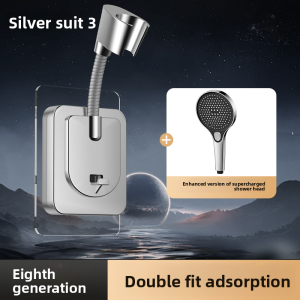 MONLEYTA | Bathroom Shower Head Holder No Drilling Universal Shower Spray Bracket Hook Base Stand Showerhead Mounting Bracket Accessory