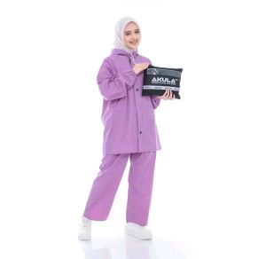 JAS HUJAN RAINCOAT PRIA WANITA TERBAIK BY AKULA BAHAN PVC LENTUR TAHAN LAMA DAN ANTI REMBES