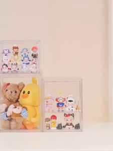 Display Case for Collectibles with Magnetic Door Blind Box Organizer TransparentBoxes Dustproof Box
