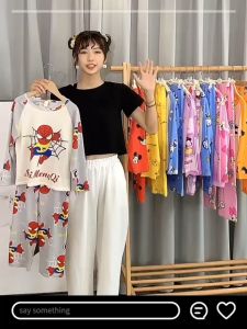 Bebe World Cotton Polyester Baju Tidur Adult  Dewasa Plus Size Baju Pyjamas Cotton Polyester Lengan Panjang Plus Size Adults Sedondon
