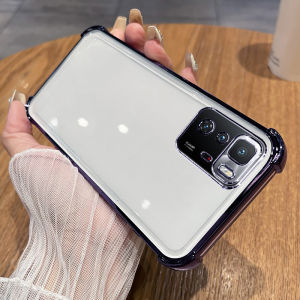 เคสโทรศัพท์ซิลิโคนนิ่มแบบใสป้องกันการตกหล่นพร้อมขาตั้งแบบดูดซับแม่เหล็กสำหรับ Xiaomi Redmi Note10 pro รุ่นใหม่