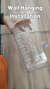 ROCO Glacier Transparent Wall Mounted Storage Box Rak Bilik Mandi Shampoo Organizer Rack Hanging Basket 浴室挂篮