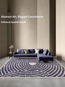 New Elegant Premium Blue Polka Dot Simple Carpet