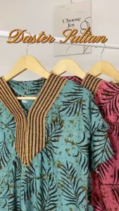 DRESS DASTER SULTAN MOTIF LD 110 RENDA PREMIUM BAHAN RAYON ADEM MURAH TERBARU 2025