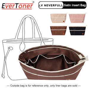 กระเป๋าสอดไนลอน EverToner สำหรับผู้หญิง LV-Neverfull กระเป๋าทรงสี่เหลี่ยมมีหูหิ้วสะพายไหล่ กระเป๋ากระเป๋าถือใส่เครื่องสำอางครัด