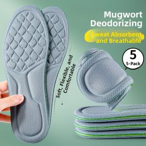 LINGMIAO | Aromatic Mugwort Anti-Odor Absorbent Breathable Antimicrobial Deodorizing Fragrant Insoles for Men