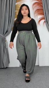 Yans Kulot HW Jumbo Wanita Kancing 4 Bawahan