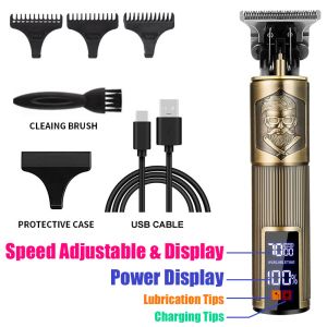 2026 Cordless T9 Electric Hair Trimmer | USB Professional Shaver | 0mm Bald Fade Cutting Machine Portable for Men Home Haircut