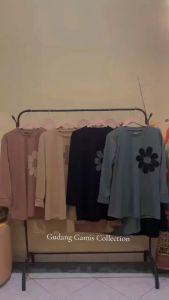 Setelan Rok Gloria Set Bahan Knit Prmium LD LD 110-120cm Pinggang Karet Bahan Melar Viral Kekinian