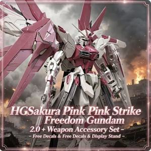 Bandai | 1/144 Freedom Assault Mô Hình Robot Màu Hồng Hoa Anh Đào Hội Di Động Sakura Hình Máy Tính Để Bàn Trang Trí Cho Người Thu Thập