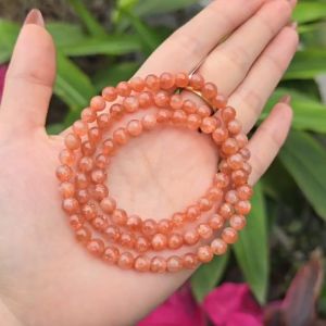 Chuỗi quấn 3v Sunstone Đá Mặt Trời - viên đá dẫn đường và khơi dậy sự sáng tạo - 6li 3v không kén mệnh - Phong Thuỷ TUDO