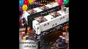 Fast & Furious Tablecloth1Pcs Napkin20Pcs Combination21Pcs Birthday Party Party Tableware Decoration Supplies Paper